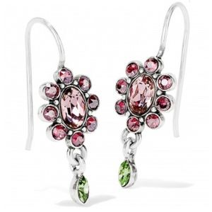 Brighton Trust Your Journey Garden French Wire Earrings Color: Silver Pink Multi